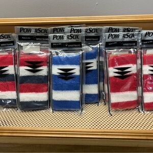 12 new Gold Toe Men's PowerSox Wristbands - Red, Blue, Black